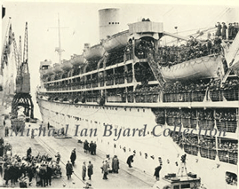 Strathmore arriving Southampton with Troops